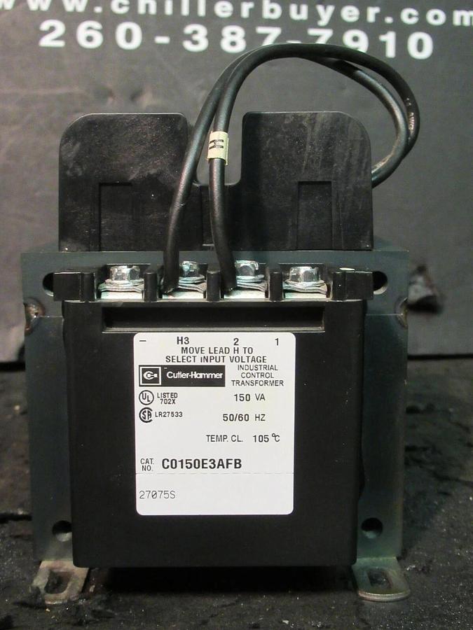 Used 0.015 KVA (15 VA) CUTLER HAMMER CONTROL TRANSFORMER 277/208 V 120 V C0150E3AFB