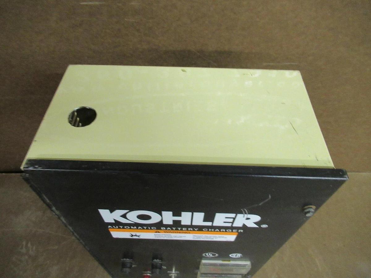 Used 24 VDC KOHLER BATTERY CHARGER 10 AMPS 120 / 240 V SINGLE PH A-326767 50 - 200 AH
