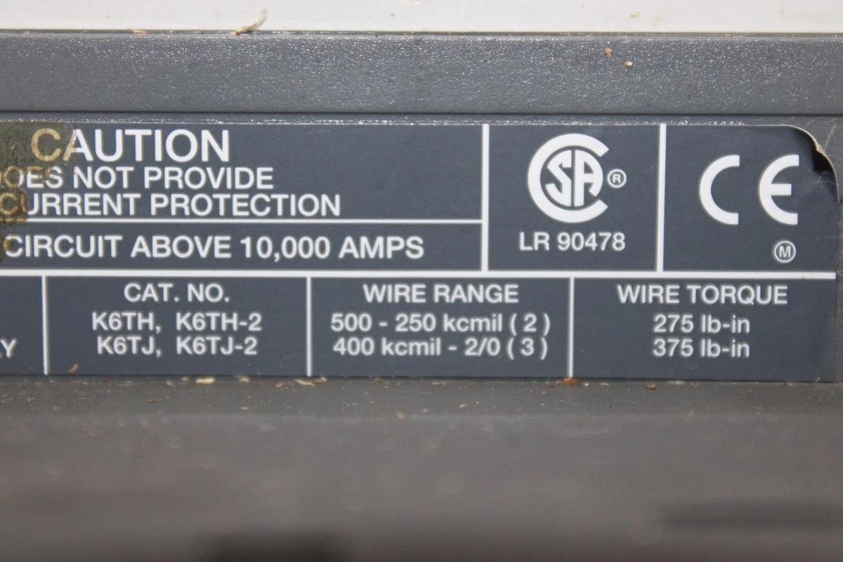 Used ABB MOLDED CASE SWITCH SACE S6 S6H-D 600 AMP 600 VAC 3-POLE **WARRANTY**