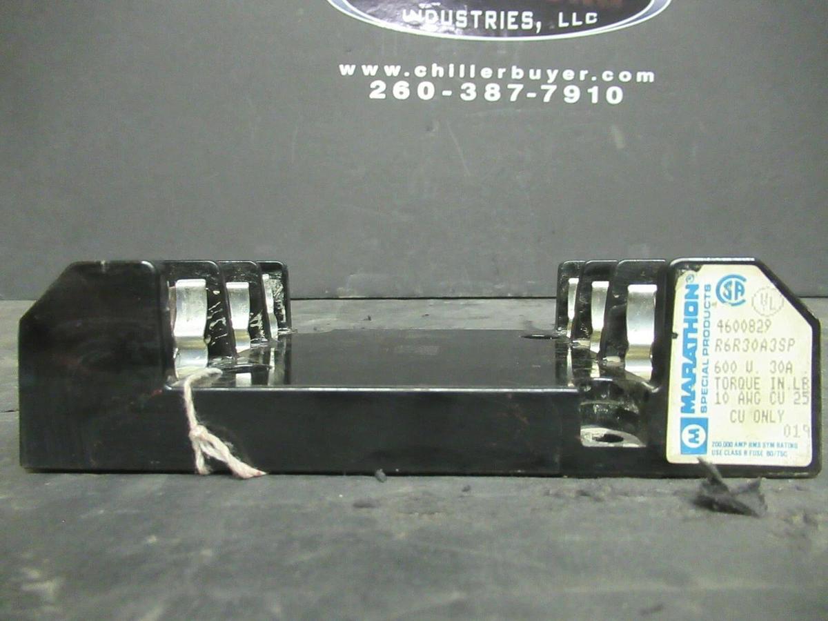 Used MARATHON FUSE HOLDER R6R30A3SP FOR 30 AMP 600 V FUSES **WARRANTY**