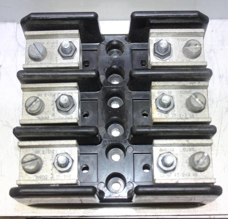 Used BUSS FUSE HOLDER T60100-3C 600 VOLT 100 AMP 3-POLE FOR CLASS T FUSES *WARRANTY*