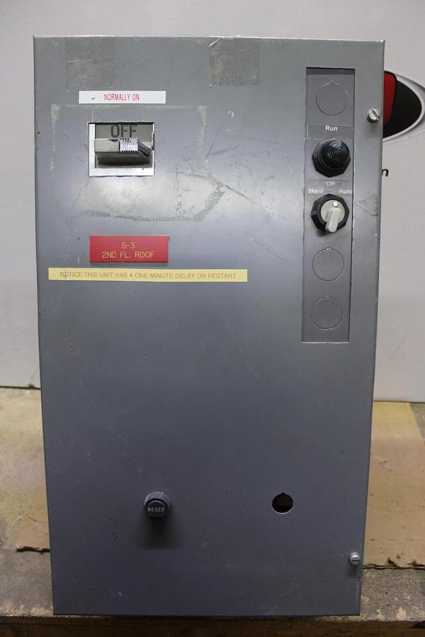 Used WESTINGHOUSE TYPE W MOTOR CONTROL BUCKET 24" SIZE 3 STARTER 90 AMP W/ DOOR