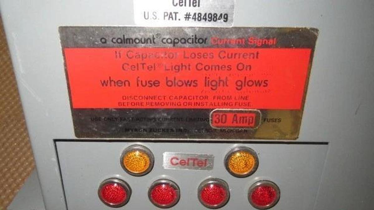 Used MYRON ZUCKER CAPACITOR CALMOUNT SERIES, KVAR 20, 480 V, 3 PHASE -- KIM43020-3