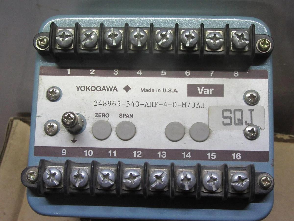Used YOKOGAWA JUXTA VAR TRANSDUCER 248965-540-AHF-4-0/JAJ 120 VAC 8 mA