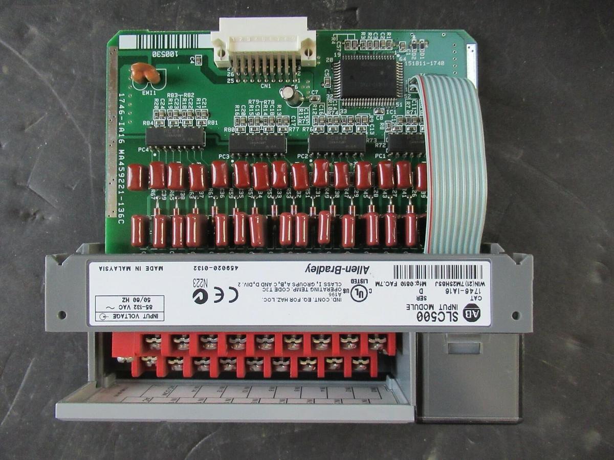 Used ALLEN BRADLEY SLC500 INPUT MODULE 1746-IA16 SER: D **WARRANTY INCLUDED**
