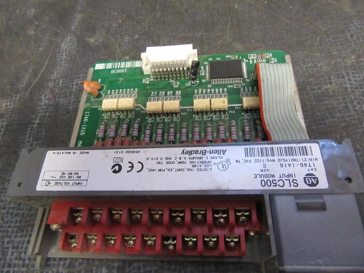 Used ALLEN BRADLEY INPUT MODULE 1746-IA16 SERIES C 85-132VAC 50/60HZ **WARRANTY**
