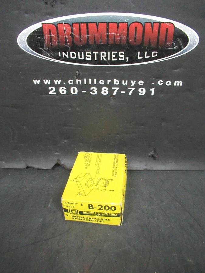 NEW SURPLUS SQUARE D INTERCHANGEABLE RAINTIGHT HUB B-200 SER. 2 **WARRANTY**