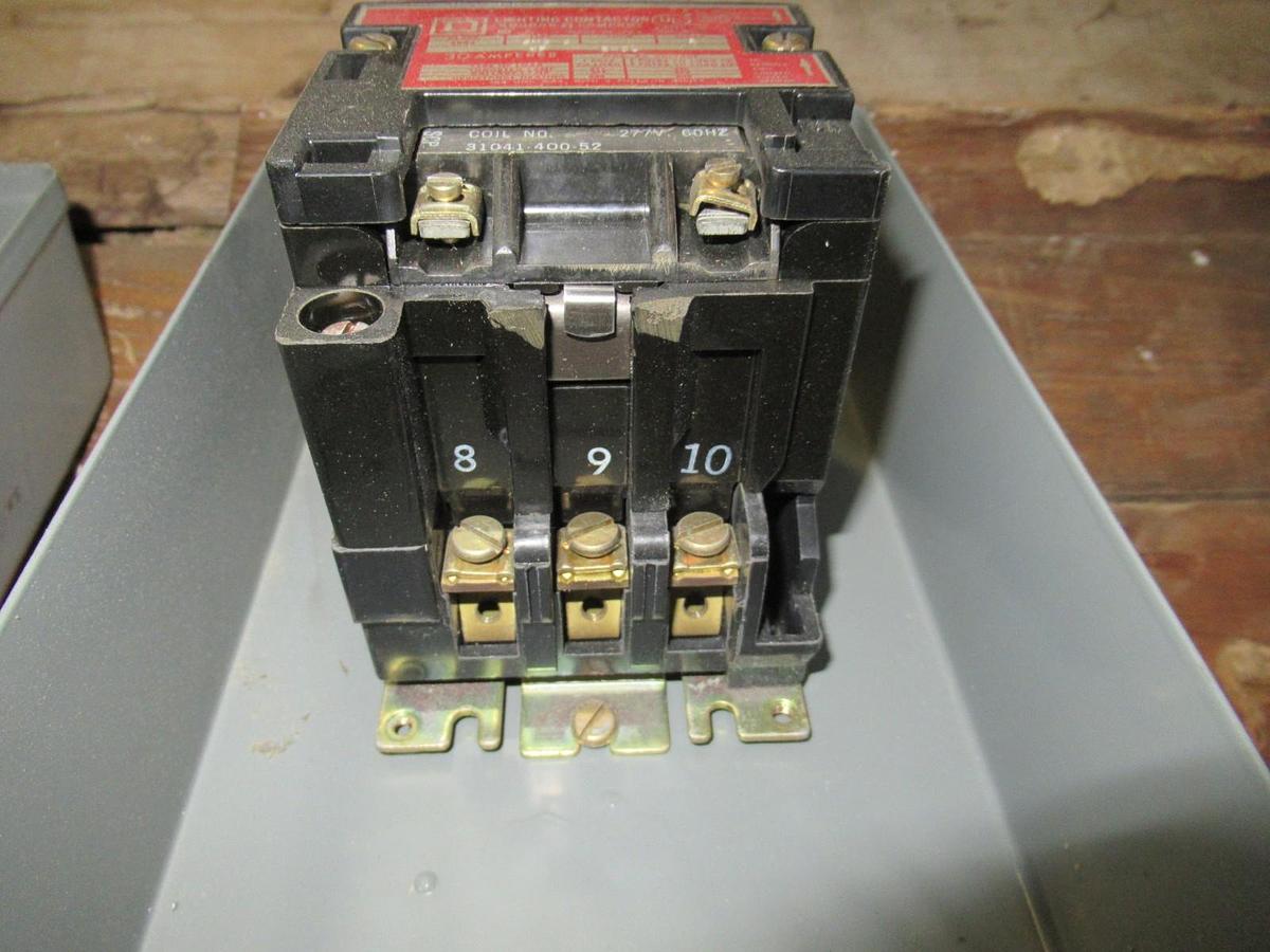 Used SQUARE D LIGHTING CONTACTOR W/ ENCLOSURE 8903SMG2 600VAC 30A **WARRANTY**