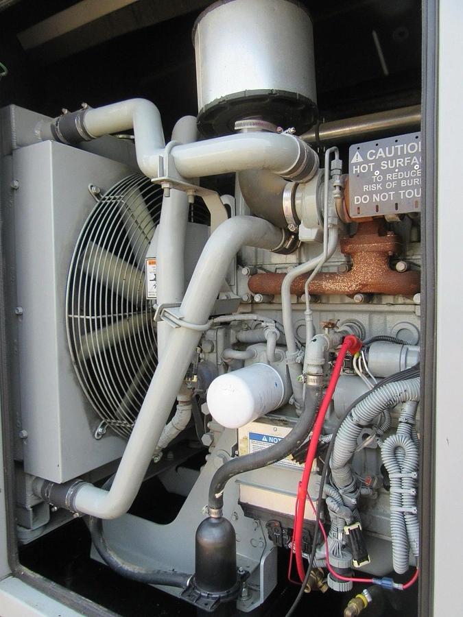 Used 50 KW DIESEL GENERATOR MTU 120/240 V JOHN DEERE SOUND ENCLOSED 338 HRS VIDEO