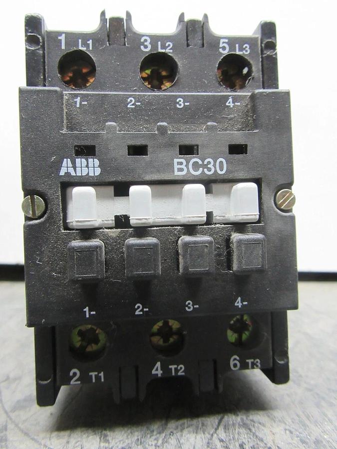 Used ABB CONTACTOR BC30 600 VAC 45 AMP 30 HP 3-PHASE COIL: 24 VDC **WARRANTY**