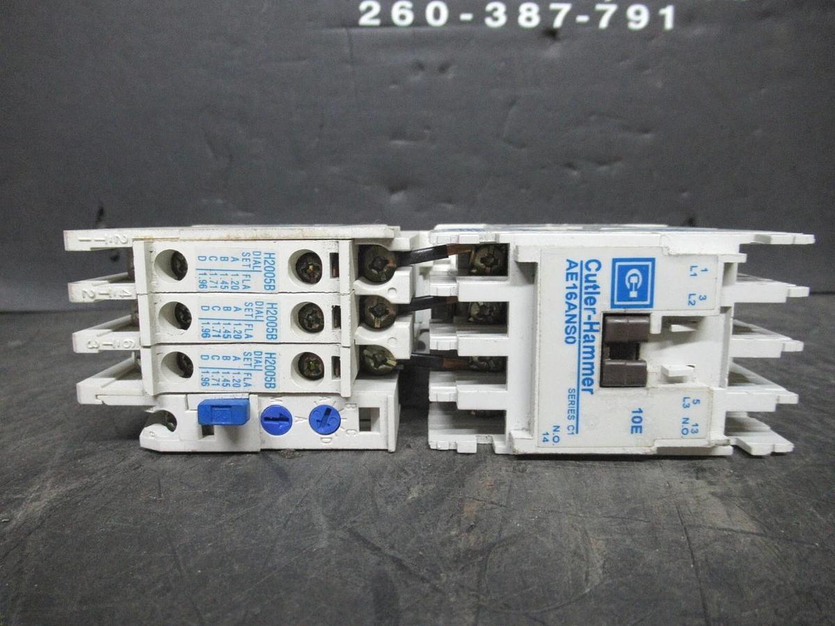 Used CUTLER HAMMER STARTER AE16ANS0 SER. C1 W/ C306DN3 OVERLOAD RELAY SER. B1