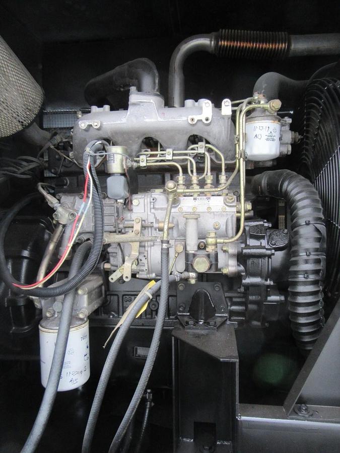Used 50 KW DIESEL GENERATOR ISUZU 4BG1T 120/240 V SINGLE PH RE-CONNECTABLE ENCLOSED