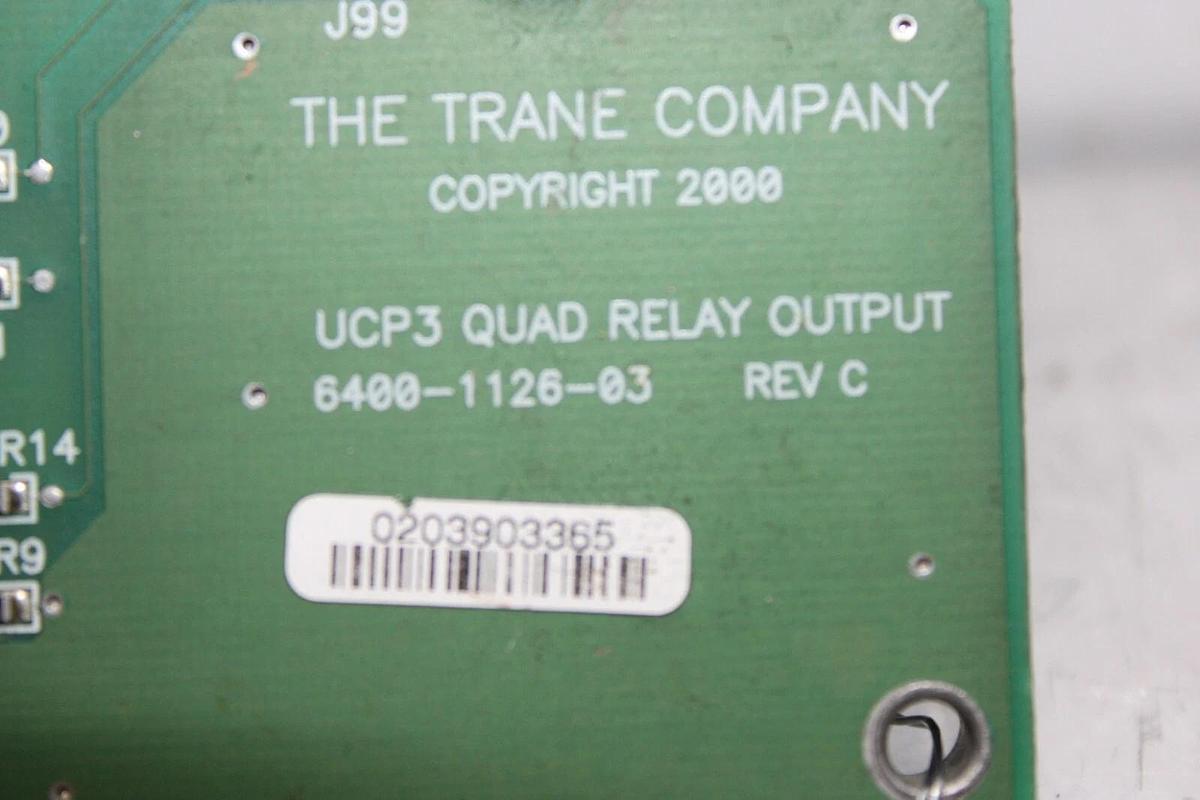 Used TRANE UCP3 QUAD RELAY OUTPUT 6400-1126-03 REV. C X13650806-04 REV. D *WARRANTY*