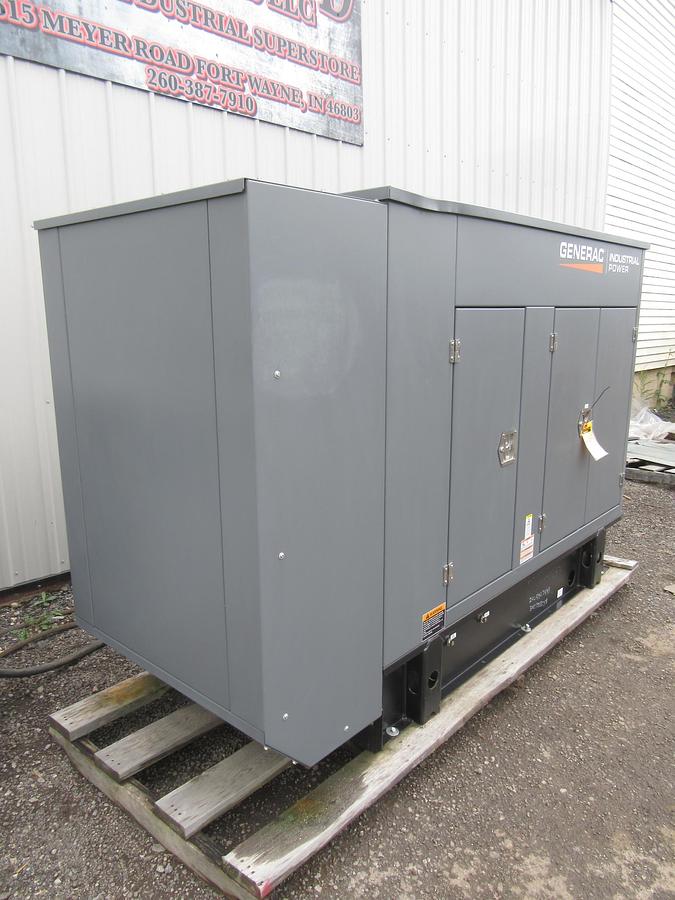 NEW 48 KW GENERATOR NATURAL GAS PROPANE GENERAC 120/240V SOUND ENCLOSED VIDEO 50 KW