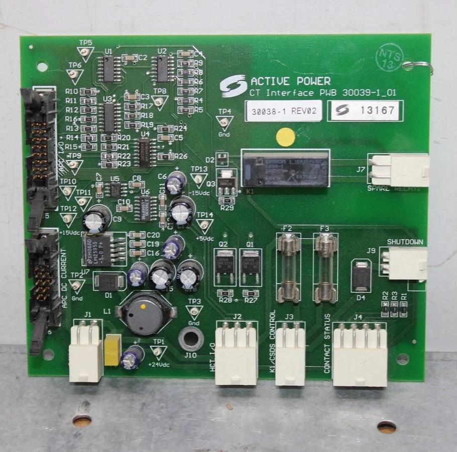 Used ACTIVE POWER CT INTERFACE PWB CIRCUIT BOARD 30039-1_01 30038-1 REV. 02