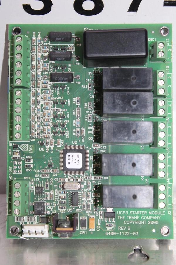 Used TRANE UCP3 STARTER MODULE 6400-1122-03 REV. B X13650741-10 REV. G *WARRANTY*