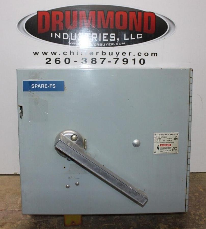 Used SIEMENS VACU-BREAK DISCONNECT SWITCH V7H3205 400 AMP 240 VOLT 3-PHASE 3-POLE