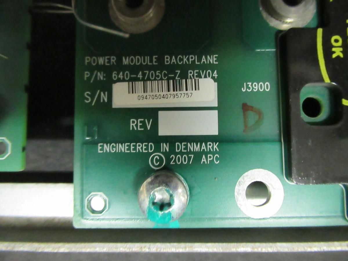 Used APC POWER MODULE BACKPLANE 640-4705C-Z REV 04 870-12764B REV 4 **WARRANTY**