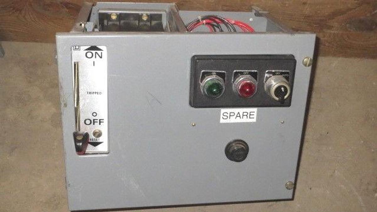 Used SQUARE D 12" MCC BUCKET 480 VAC W/ 3 AMP FHP BREAKER & NEMA SIZE 1 STARTER