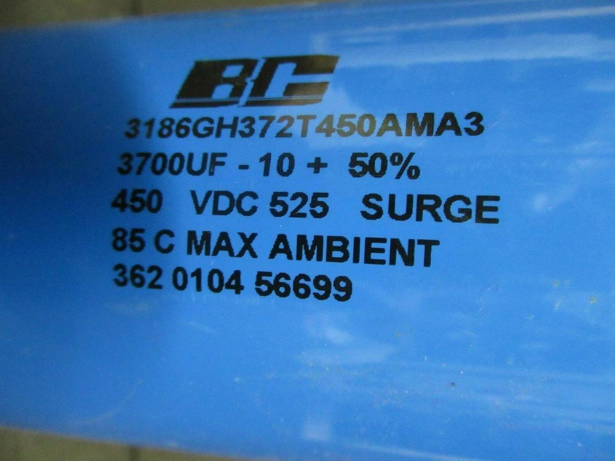 Used B&C PHILIPS CAPACITOR 3186GH372T450AMA3 3700 UF 450-525 VDC **WARRANTY**