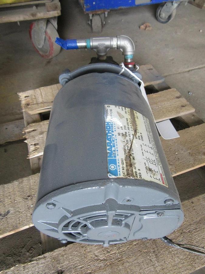 Used OBERDORFER BRONZE GEAR PUMP N991-32 W/ MARATHON NO-G063 MOTOR 0.5HP 460V 3-PHASE
