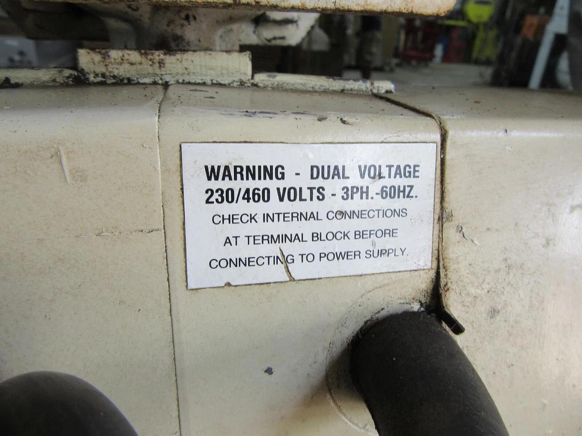 Used 1/4 TON COFFING CHAIN HOIST 230/460 VAC 3 PH W/ MANUAL TROLLEY EC05163 10' / 7'