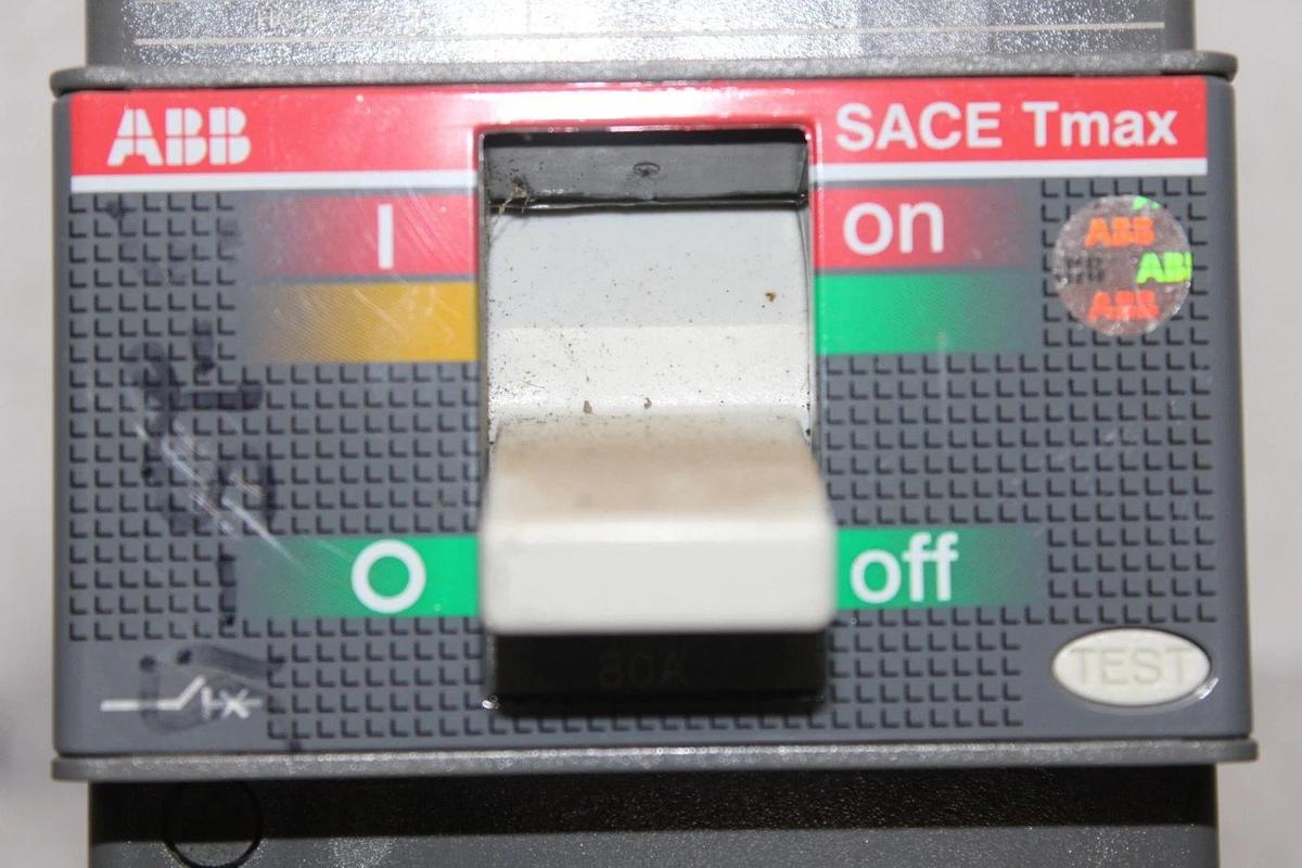 Used ABB CIRCUIT BREAKER T1N100 TMAX 80 AMP 600 VAC 3-POLE **WARRANTY INCLUDED**