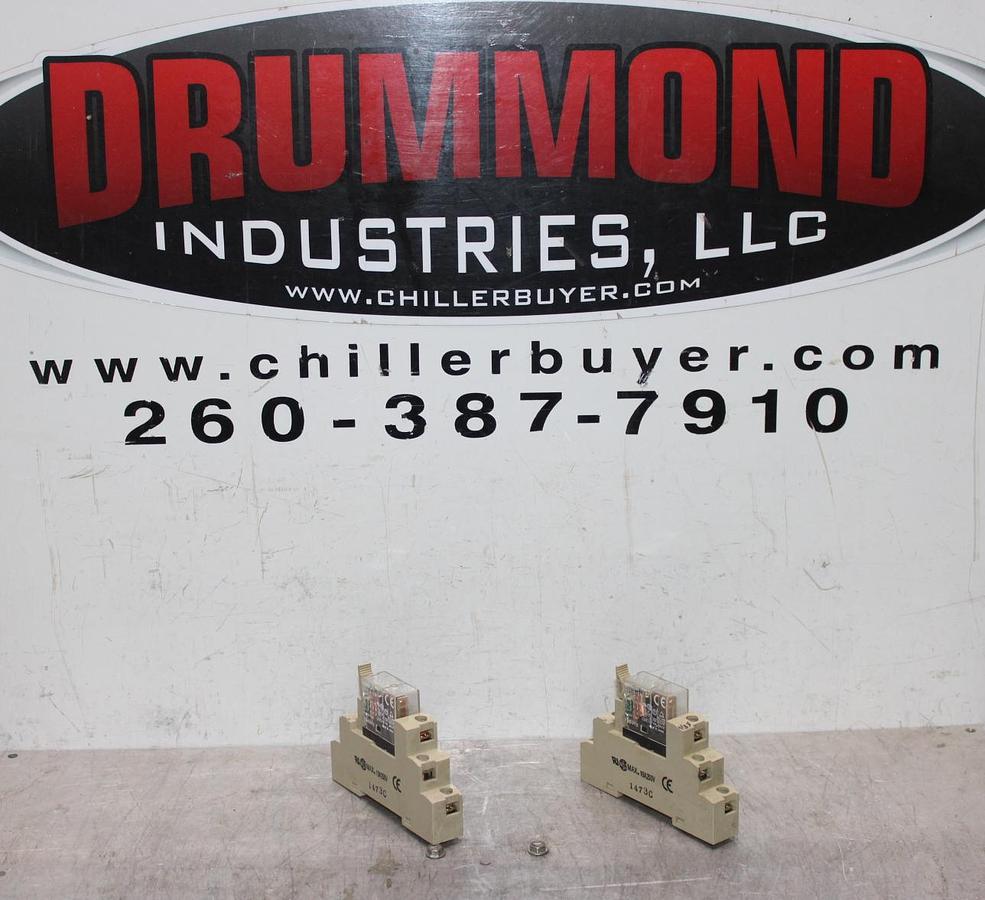 Used LOT OF 3 OMRON RELAYS G2R-1-SN 24 VDC 10 AMP W/ BASE