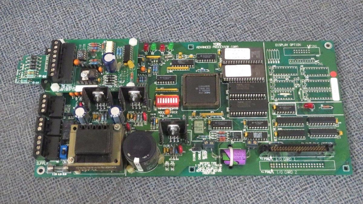 Used YORK ADVANCED PROCESSOR CARD MS390 MS1100 WITH MS360 MS1035 & (2) 031-01587