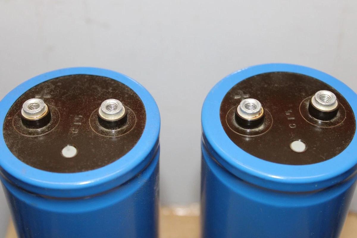 Used LOT OF 2 NIPPON CHEMI-CON CAPACITOR U36D292 120110008-001 300V 5800uF 85C