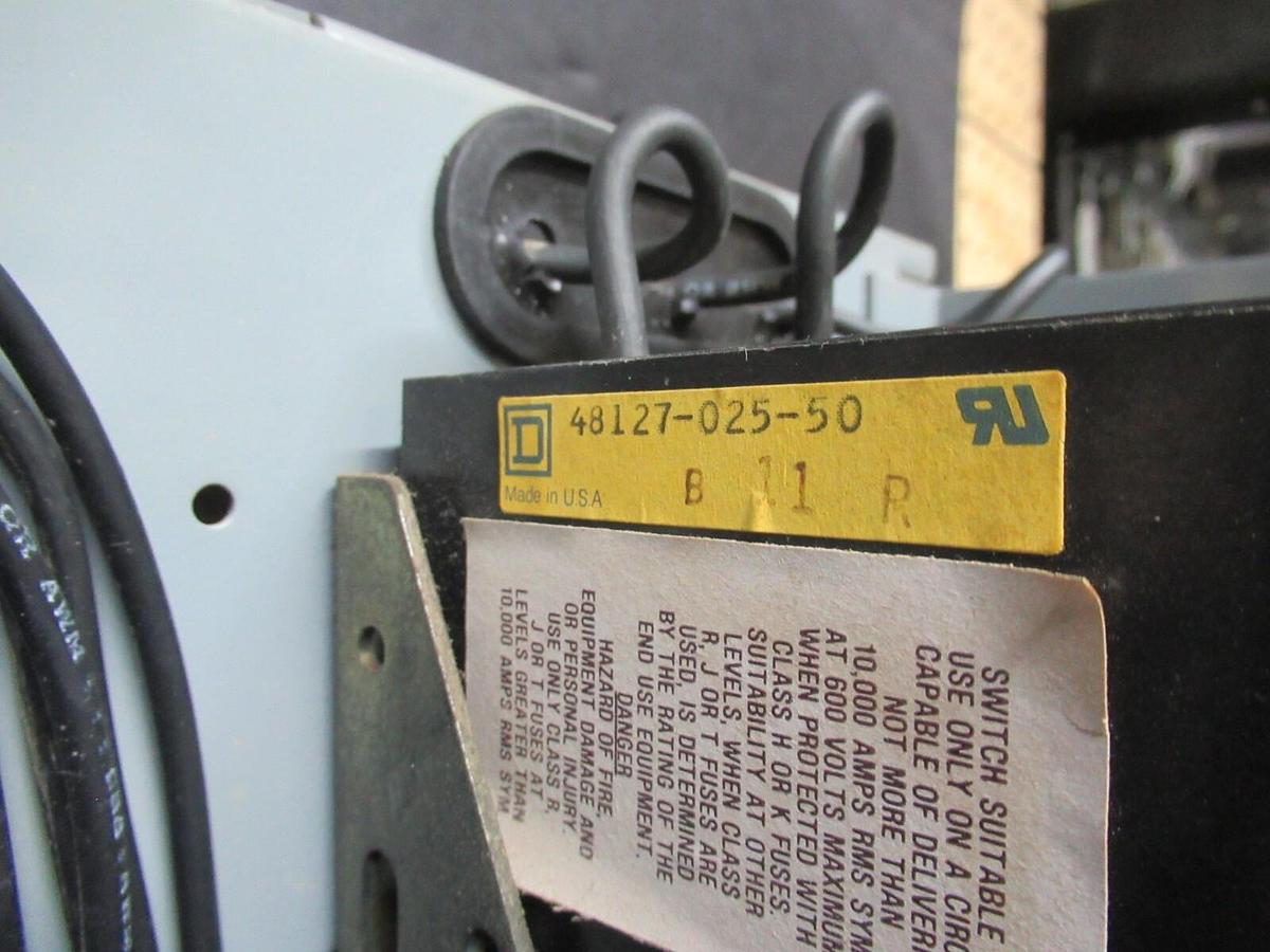 Used SQUARE D MCC MOTOR CONTROL STARTER 12" MODEL 4 W/ 8536SCO3 STARTER NEMA 1 10 HP