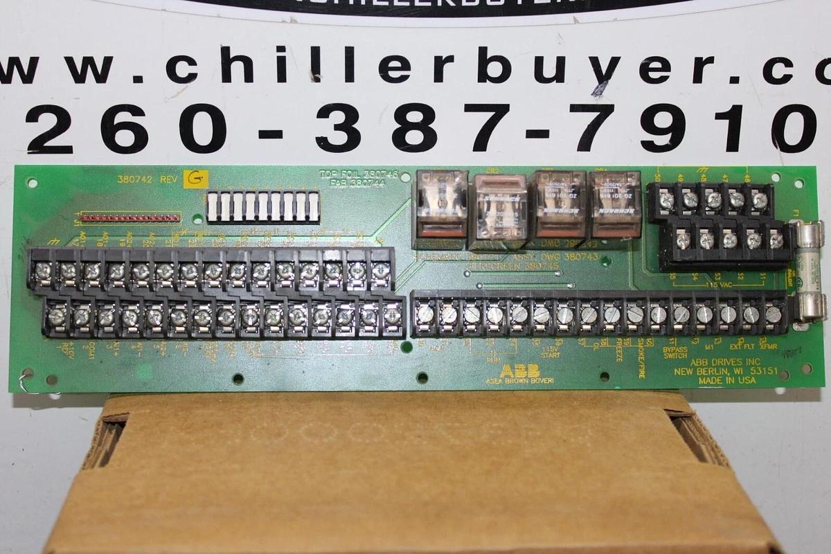Used ABB RELAY CIRCUIT BOARD 380742 REV. G 380771 380743 380745 **WARRANTY**