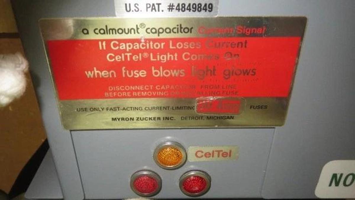 Used MYRON ZUCKER CALMOUNT CAPACITOR KIM43011-3 11 KVAR 480V 3 PHASE *WARRANTY*