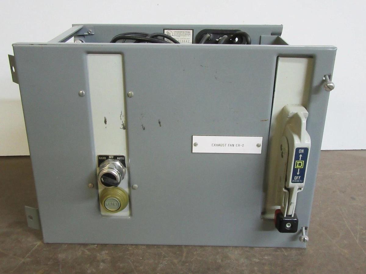 Used SQUARE D TWIN MCC FUSIBLE STARTER BUCKET 12" MODEL: 4 SIZE 1 W/ 8536-SDO1