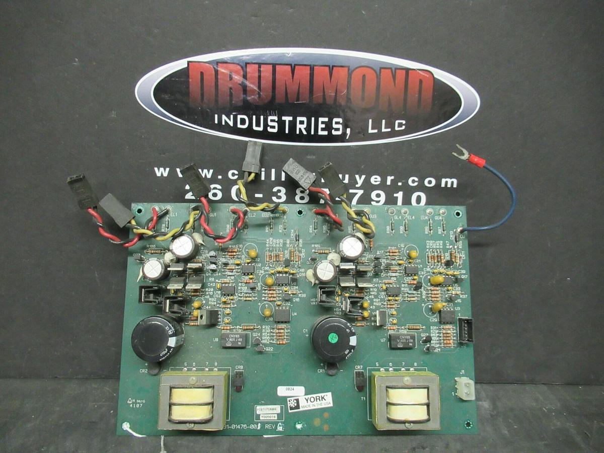 Used YORK VSD/VFD GATE CONTROL BOARD 031-01476-001 REV. G