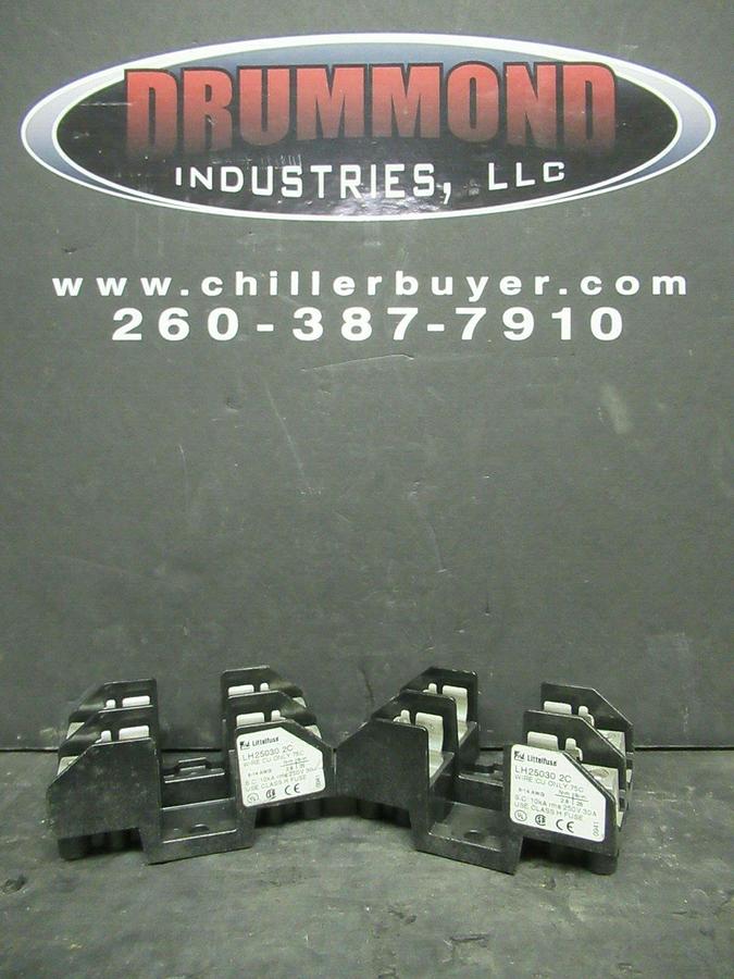 Used LOT OF 2 LITTELFUSE FUSE HOLDER L25030-2C FOR 30 AMP 250 V FUSES **WARRANTY**