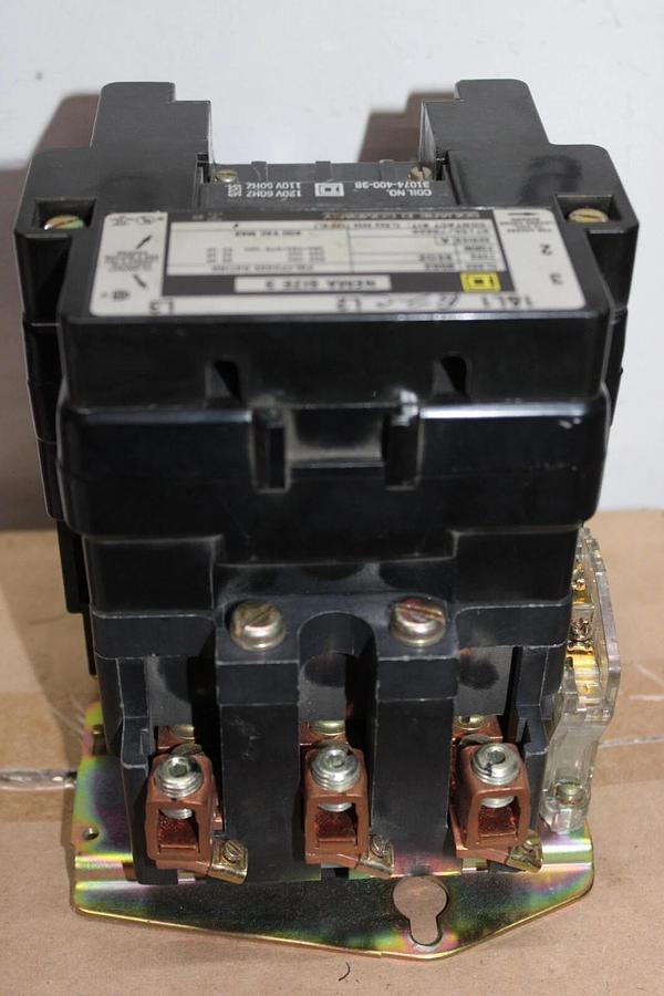 Used SQUARE D CONTACTOR 8502SEO2 NEMA SIZE 3 90 AMP 50 HP 600V 3-PHASE