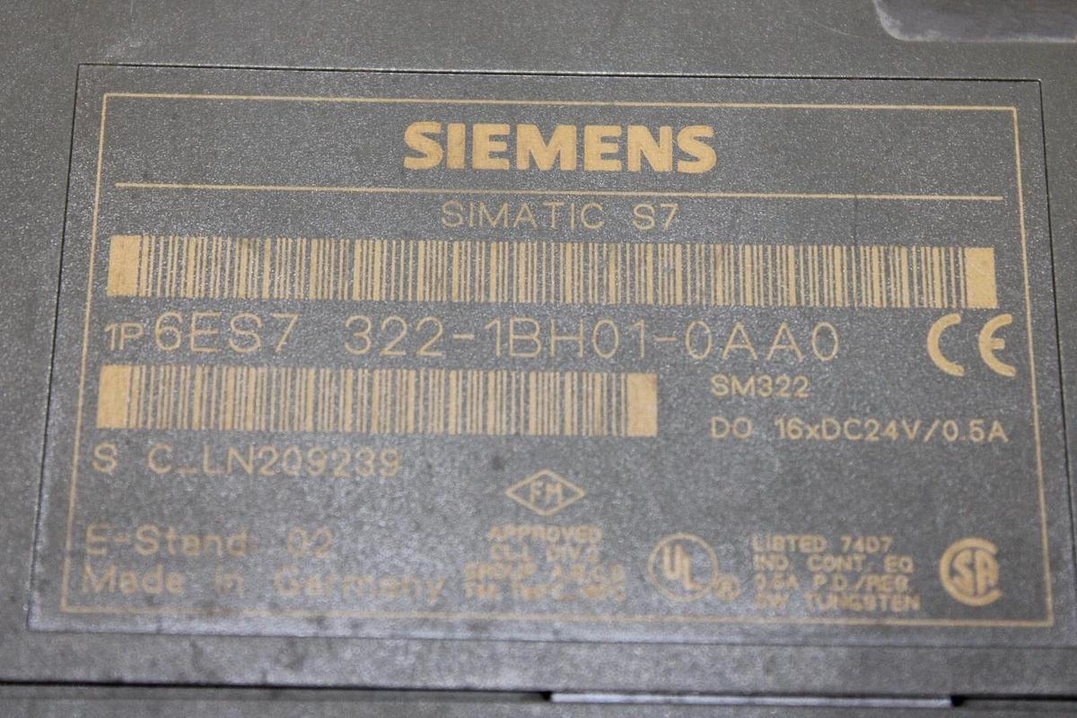 Used SIEMENS SIMATIC S7 6ES7-322-1BH01-0AA0 24 VDC 0.5 AMP **WARRANTY**