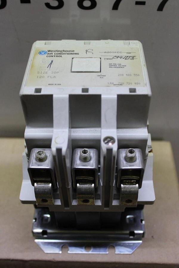 Used WESTINGHOUSE CONTACTOR A201KEC MODEL K 120 AMP 600 VOLT SIZE: 3DP COIL: 120V