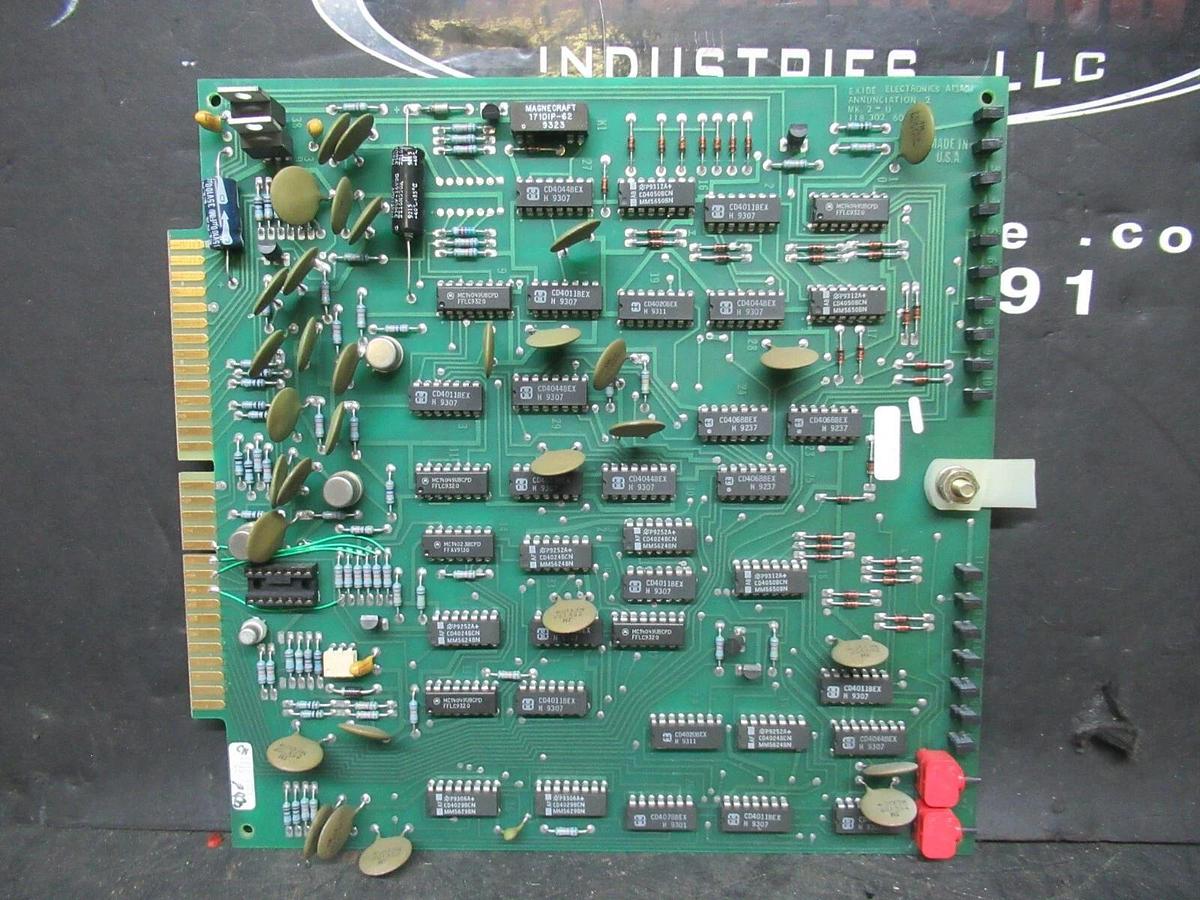 Used EXIDE ANNUNCIATION 2 MK II-U CIRCUIT BOARD 101072381 REV. R3 118302600 REV. A