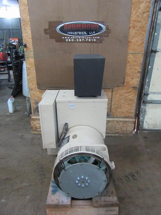 Used 85 KW KATOLIGHT GENERATOR HEAD SINGLE PHASE 3/11.5 GENERATOR CONTROLLER, BREAKER