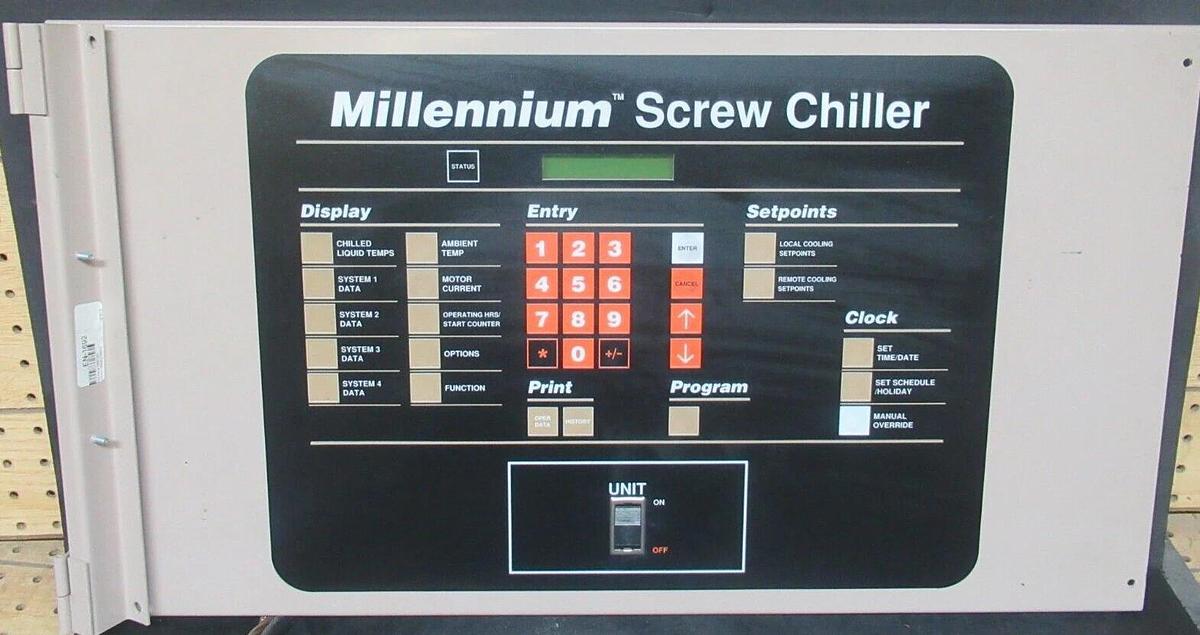 Used YORK MILLENIUM SCREW CHILLER DISPLAY PANEL 031-00814C REV. I 371-02563-101