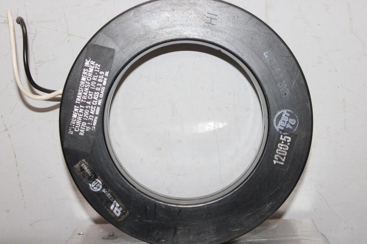 Used INSTRUMENT TRANSFORMER CURRENT TRANSFORMER 170-RL-122 1200:5 50-400HZ