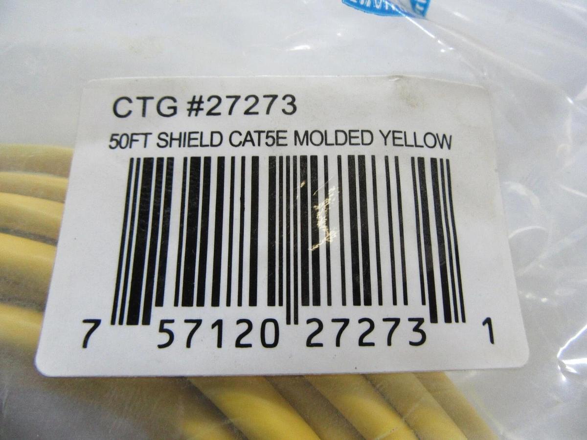 50 FOOT STP CAT 5E ETHERNET PATCH CABLE RJ45 M/M CTG 27273