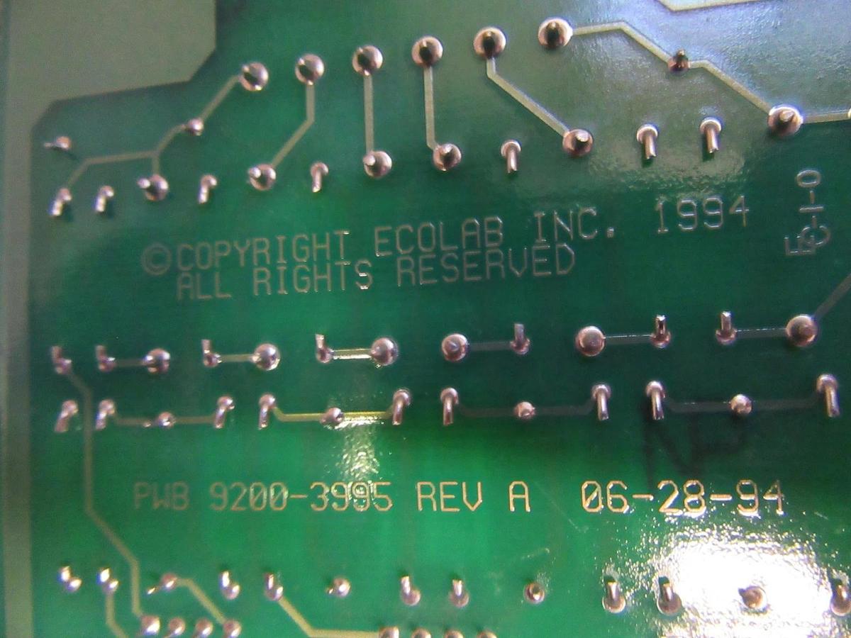 Used ECOLAB INC INDICATOR CIRCUIT BOARD 9200-3995 REV A / 9200-4001A **WARRANTY**