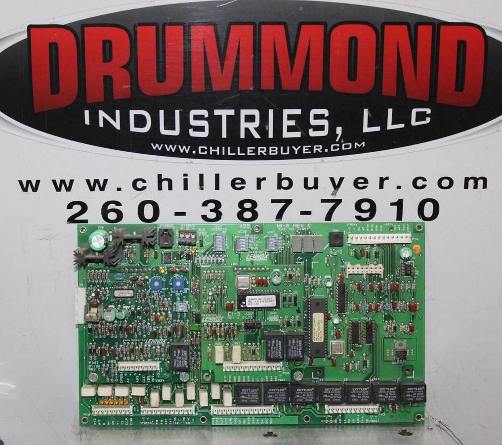 Used LENNOX HVAC CONTROL BOARD 34M52 M1-6 REV. C W/ 91J89 EM-1 REV C ECONOMIZER BOARD