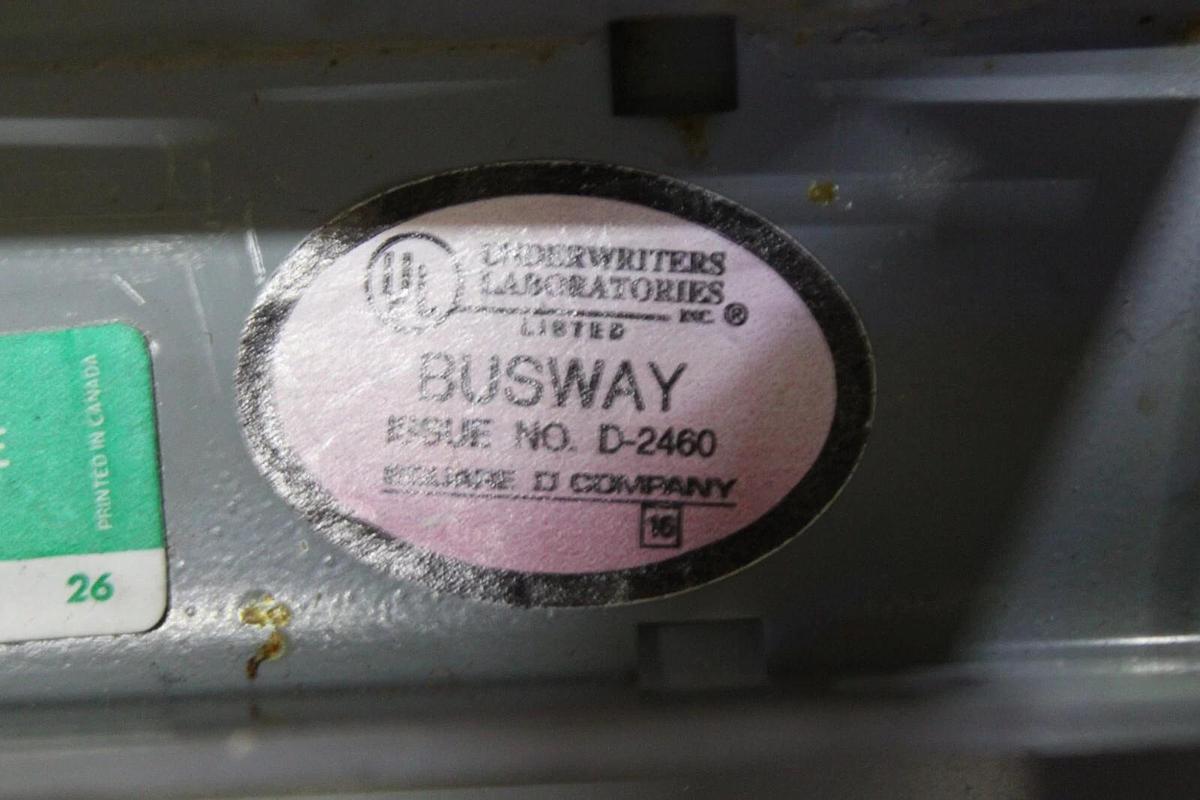 Used SQUARE D COPPER I-LINE II INDOOR 16" BUSWAY FEEDER 600V 2000A 3P4W FLANGED END