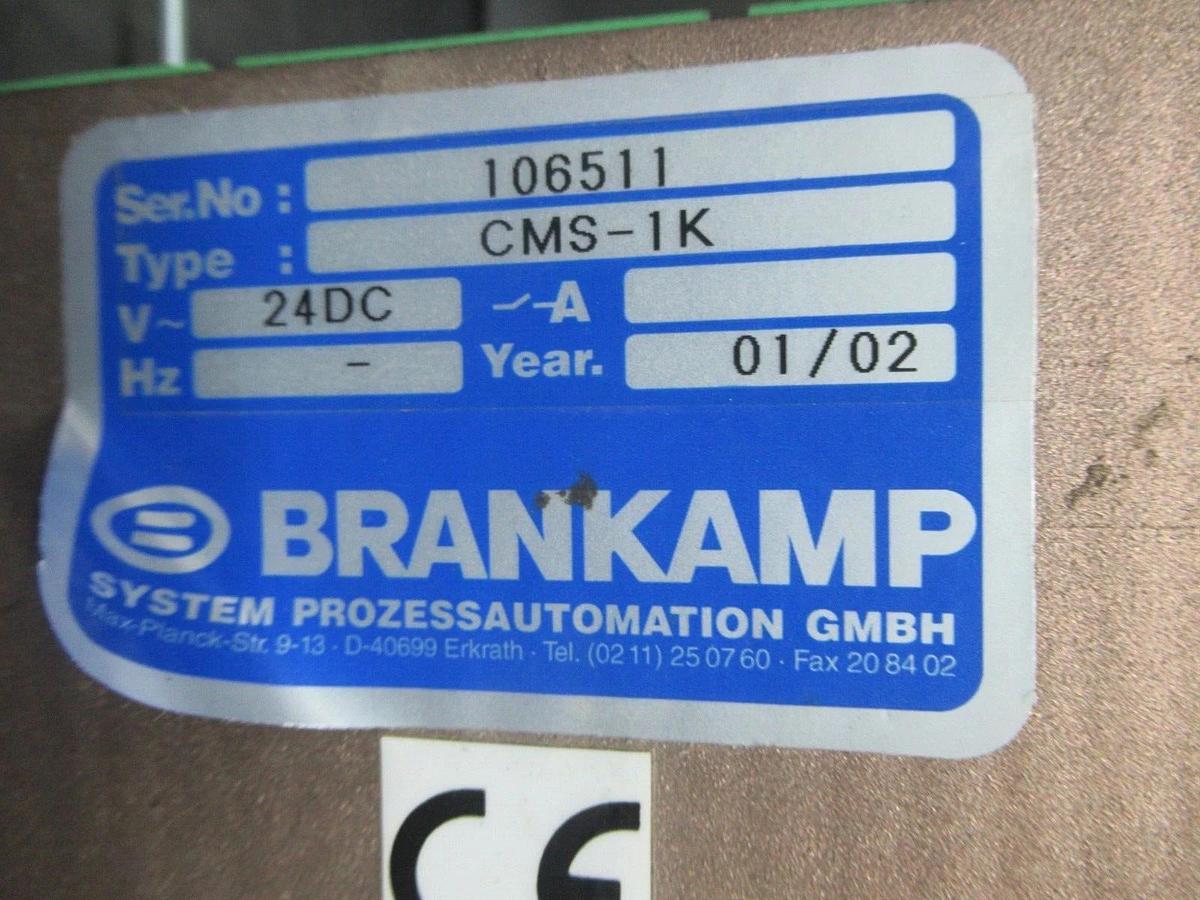Used BRANKAMP CMS PROCESS CONTROL CMS-1K 24 VDC **WARRANTY INCLUDED**