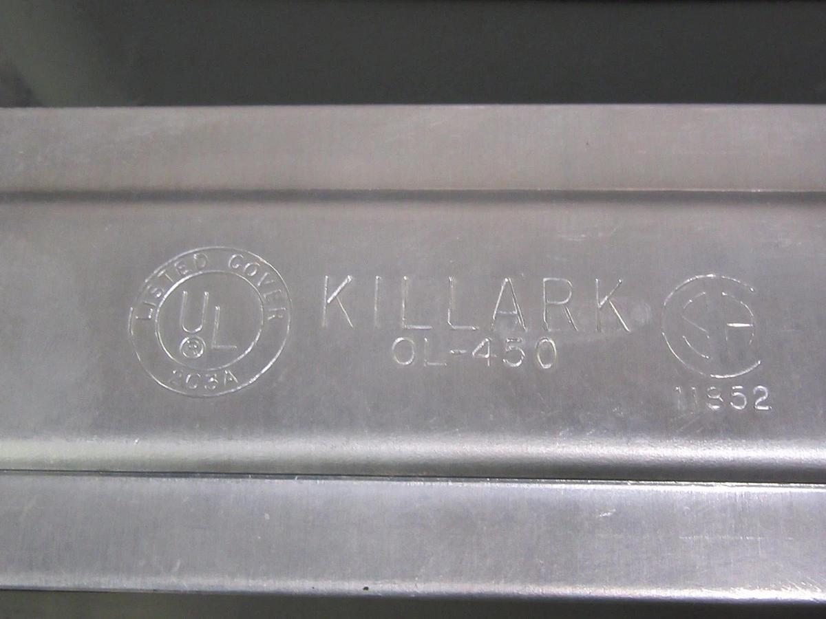 Used (1) KILLARK CONDUIT BODY WITH COVER & BUSHINGS 1 1/4" 28.8 CU" # OLB-4 ; OL-450