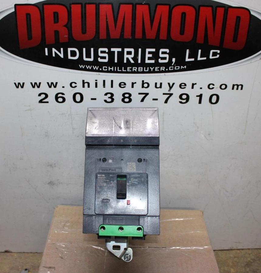 Used SQUARE D POWERPACT I-LINE CIRCUIT BREAKER BDA34100Y 480/277V 100A 3-POLE